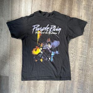 Prince Purple Rain Black Graphic Tee Medium